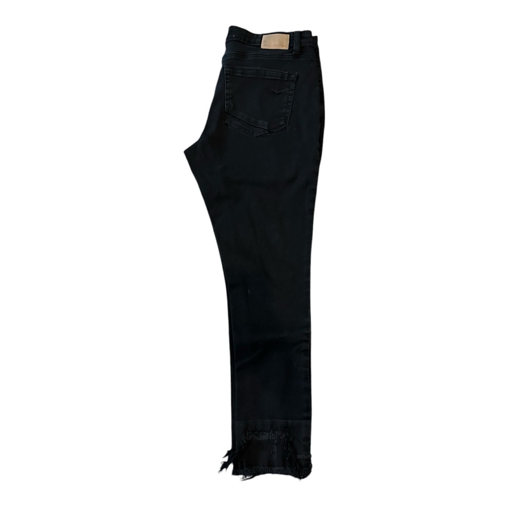 Black BKE denim jeans GABBY sz 26 stretch ankle curly fit high rise ankle skinny